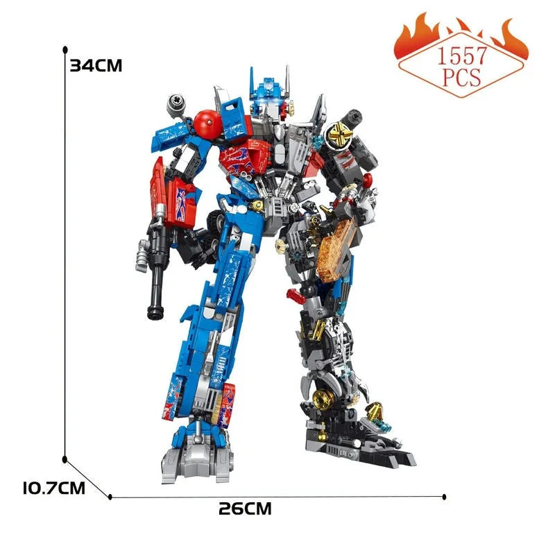 Building Blocks MOC 7038 Optimus Prime Mecha Justice Robot Bricks Toy - 1