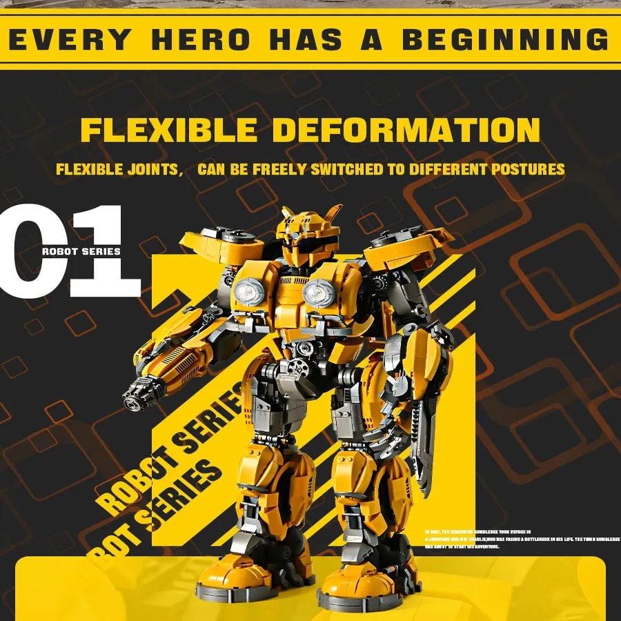 Building Blocks MOC 773 Transformers Bumblebee Robot Bricks Toys Construction Set Toys - 9
