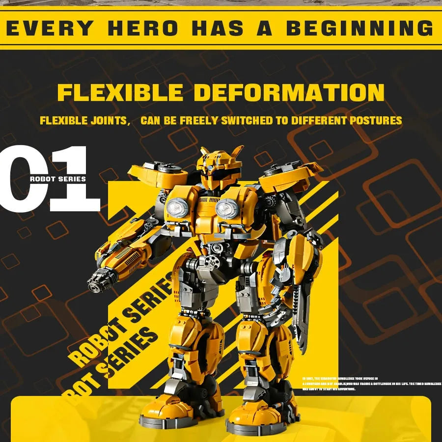 Building Blocks MOC 773 Transformers Bumblebee Robot Bricks Toys - 9