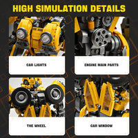 Thumbnail for Building Blocks MOC 773 Transformers Bumblebee Robot Bricks Toys Construction Set Toys - 8