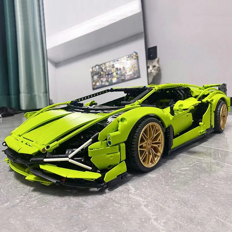 Building Blocks MOC 81996 Tech Lambo Sian FKP37 Racing Car Bricks Toys Construction Set Toys - 6