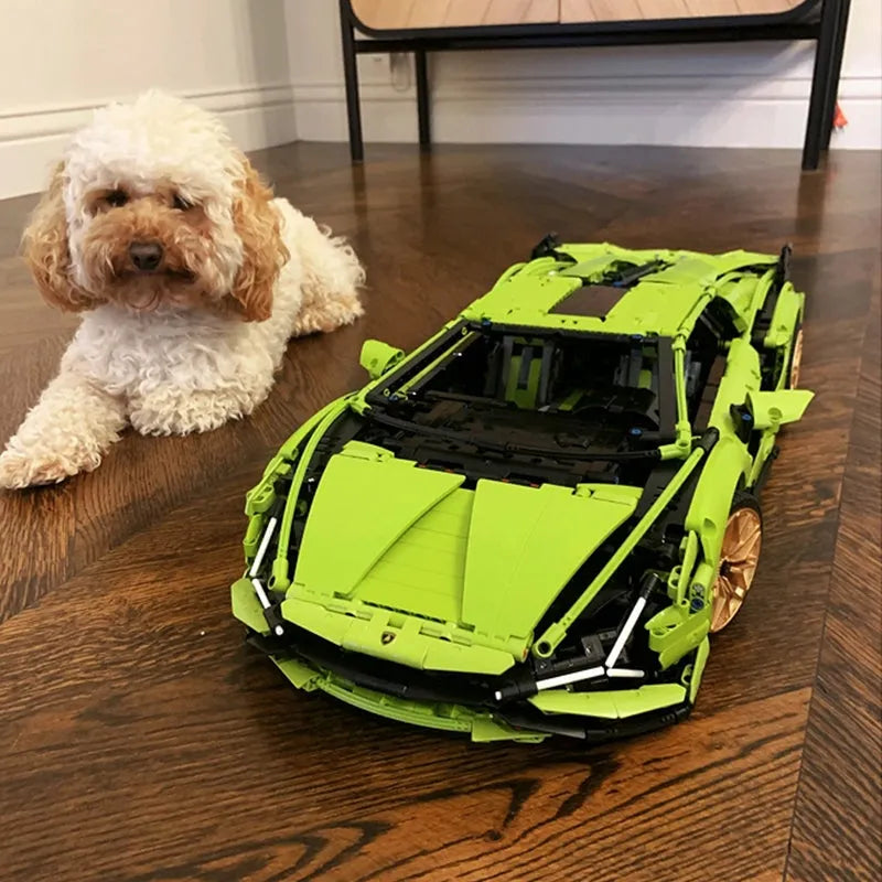 Building Blocks MOC 81996 Tech Lambo Sian FKP37 Racing Car Bricks Toys Construction Set Toys - 19