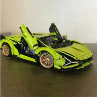 Thumbnail for Building Blocks MOC 81996 Tech Lambo Sian FKP37 Racing Car Bricks Toys Construction Set Toys - 3