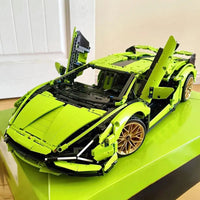 Thumbnail for Building Blocks MOC 81996 Tech Lambo Sian FKP37 Racing Car Bricks Toys Construction Set Toys - 1