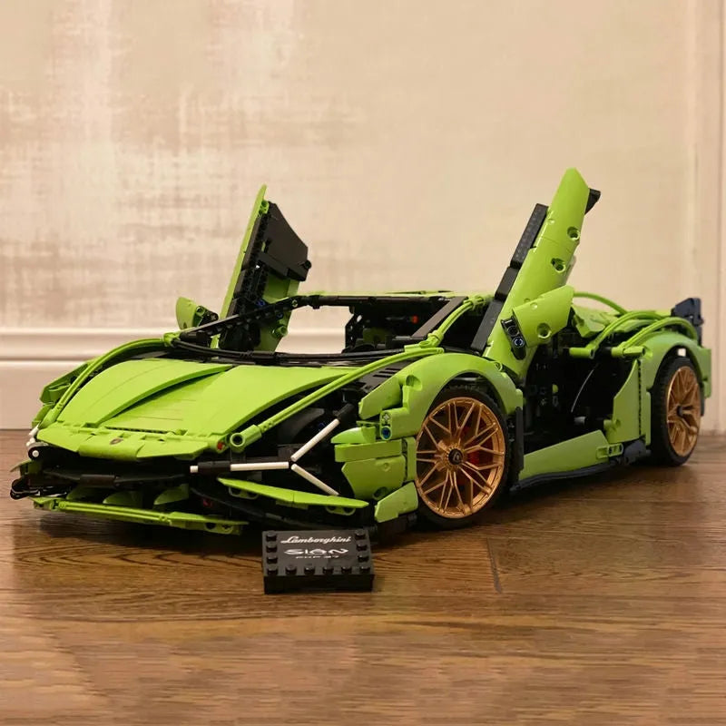 Building Blocks MOC 81996 Tech Lambo Sian FKP37 Racing Car Bricks Toys Construction Set Toys - 13