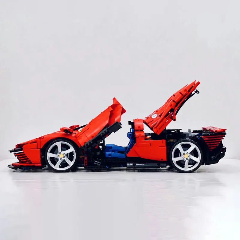 Building Blocks MOC 81998 Ferrari Daytona SP3 Racing Hyper Car Tech Bricks Toys - 5