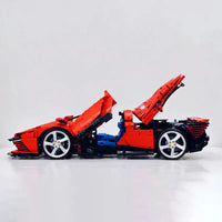 Thumbnail for Building Blocks MOC 81998 Ferrari Daytona SP3 Racing Hyper Car Tech Bricks Toys - 5