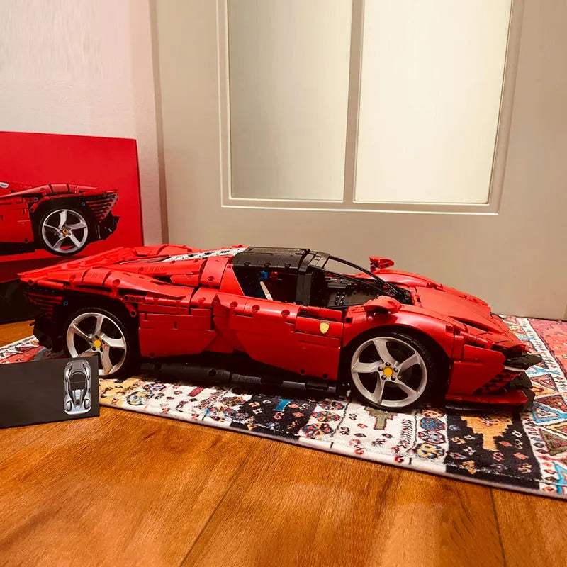Building Blocks MOC 81998 Ferrari Daytona SP3 Racing Hyper Car Tech Bricks Toys - 3