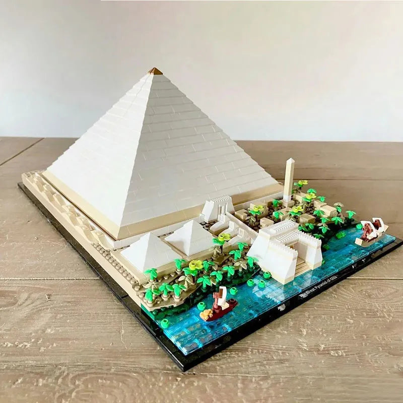 Building Blocks Architecture MOC City The Great Pyramid of Giza Bricks Toys - 6