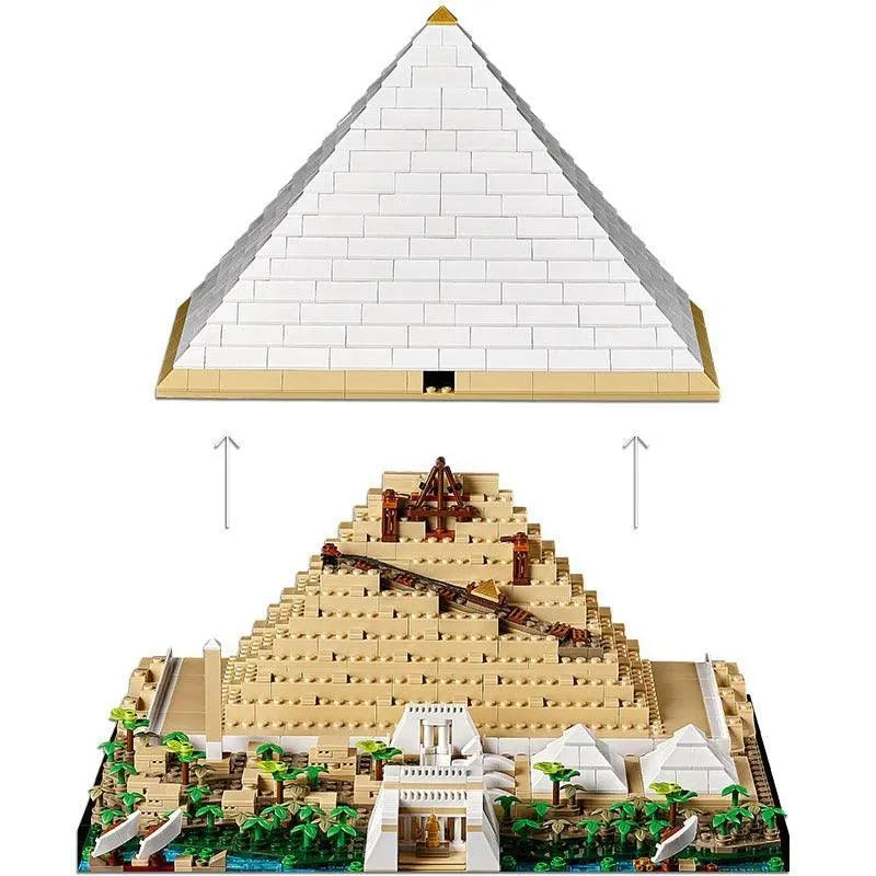 Building Blocks Architecture MOC City The Great Pyramid of Giza Bricks Toys - 3