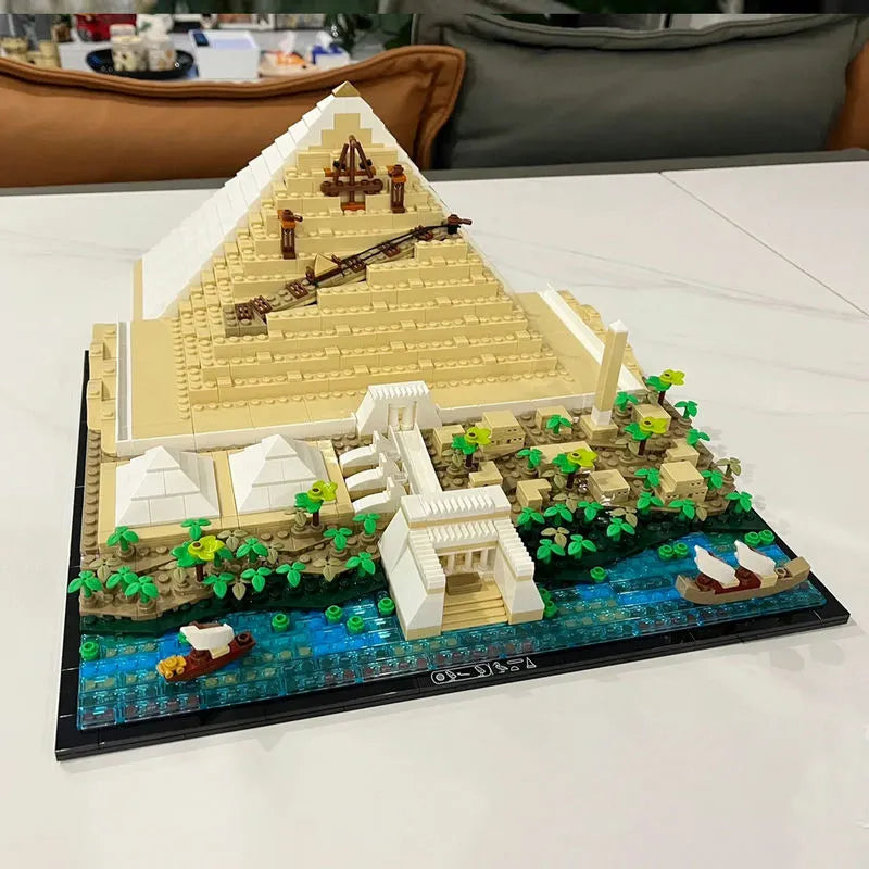 Building Blocks Architecture MOC City The Great Pyramid of Giza Bricks Toys Construction Set Toys - 11