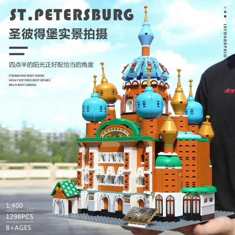 Building Blocks MOC Architecture St Petersburg Cathedral Bricks Toy - 3
