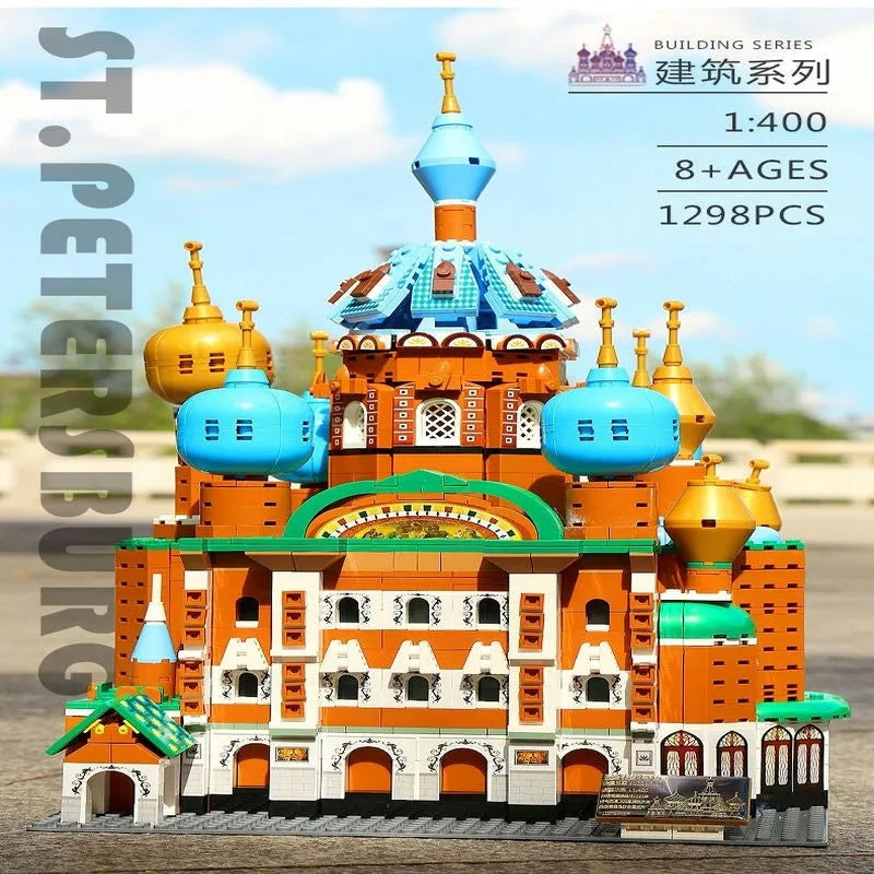 Building Blocks MOC Architecture St Petersburg Cathedral Bricks Toy - 2