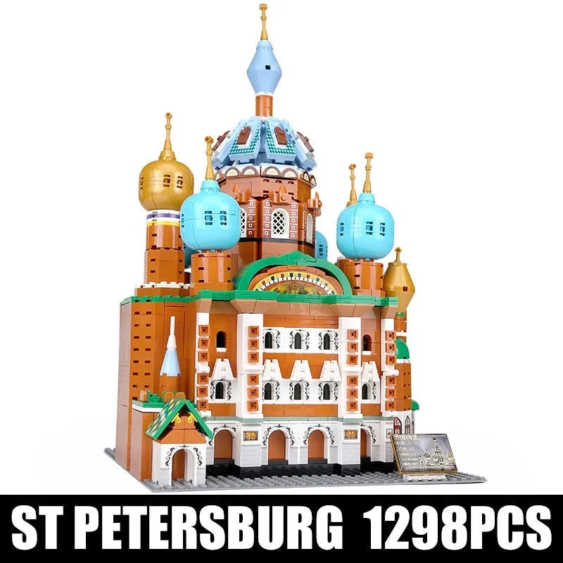 Building Blocks MOC Architecture St Petersburg Cathedral Bricks Toy - 1
