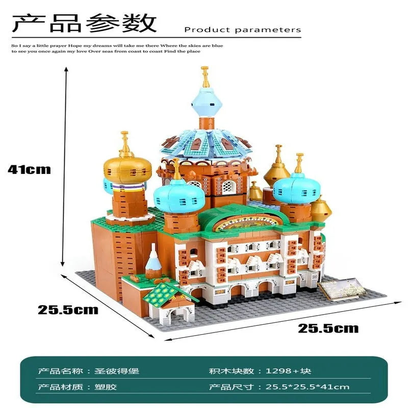Building Blocks MOC Architecture St Petersburg Cathedral Bricks Toy Construction Set Toys - 9