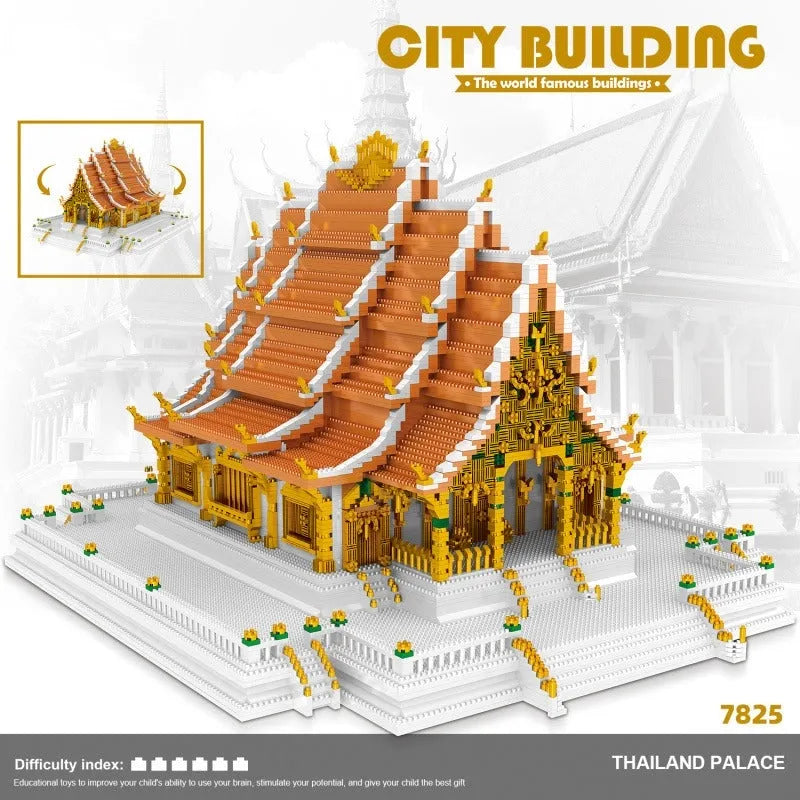 Building Blocks MOC Architecture Thailand Grand Palace Bricks Toys - 10