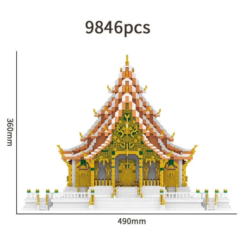 Building Blocks MOC Architecture Thailand Grand Palace Bricks Toys - 7