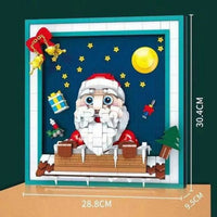 Thumbnail for Building Blocks MOC Art Christmas Santa Claus Picture Frame Bricks Toy - 4