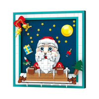 Thumbnail for Building Blocks MOC Art Christmas Santa Claus Picture Frame Bricks Toy - 1