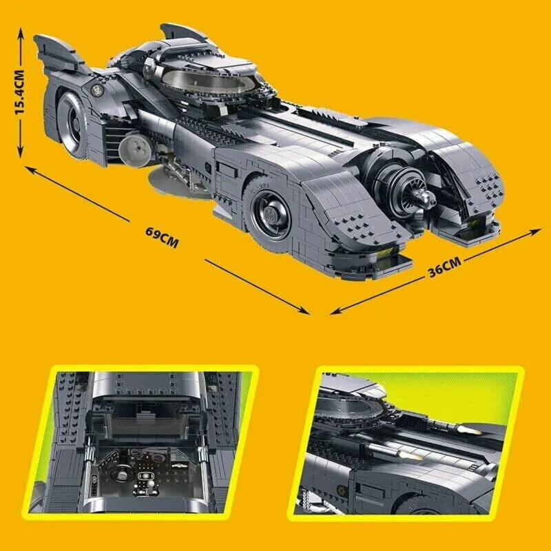 Building Blocks MOC Batman Super Hero 1989 Batmobile Bricks Toys Canada Stock - 11