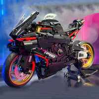 Thumbnail for Building Blocks MOC BMW M1000RR Black Warrior Motorcycle Bricks Toy BM002 - 2