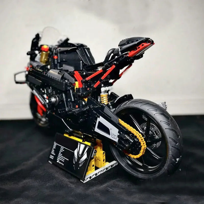 Building Blocks MOC BMW M1000RR Black Warrior Motorcycle Bricks Toy BM002 - 5