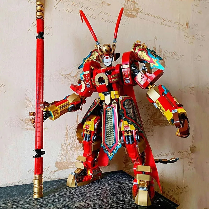 Building Blocks Building Block MOC 70001 Monkey Kid King Warrior Mech Bricks Toy Construction Set Toys - 5