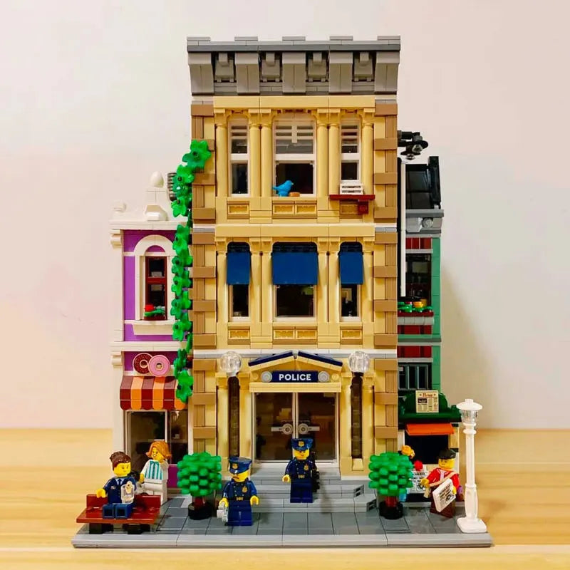 Building Block MOC Police Station Bricks Toy Set