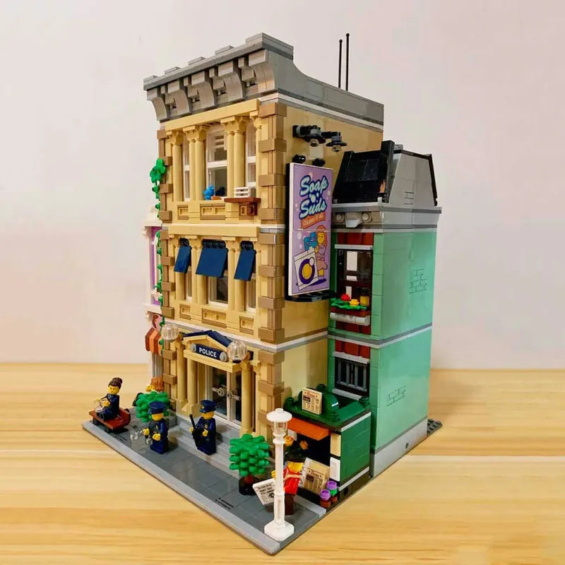 Building Blocks Building Block MOC Creator Expert Police Station Bricks Toy - 9