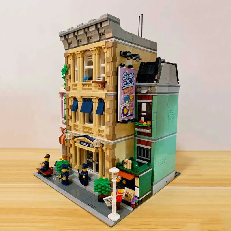Building Blocks Block MOC Creator Expert Police Station Bricks Toy - 9