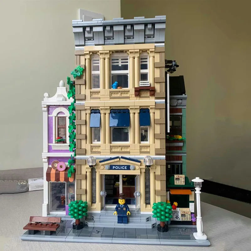 Building Blocks Block MOC Creator Expert Police Station Bricks Toy - 10
