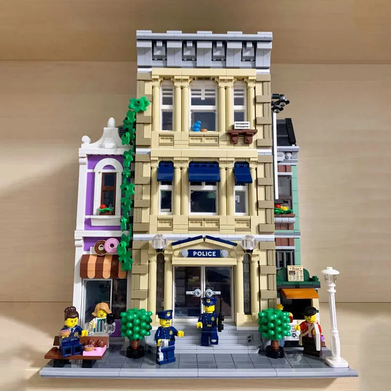 Building Blocks Block MOC Creator Expert Police Station Bricks Toy - 11