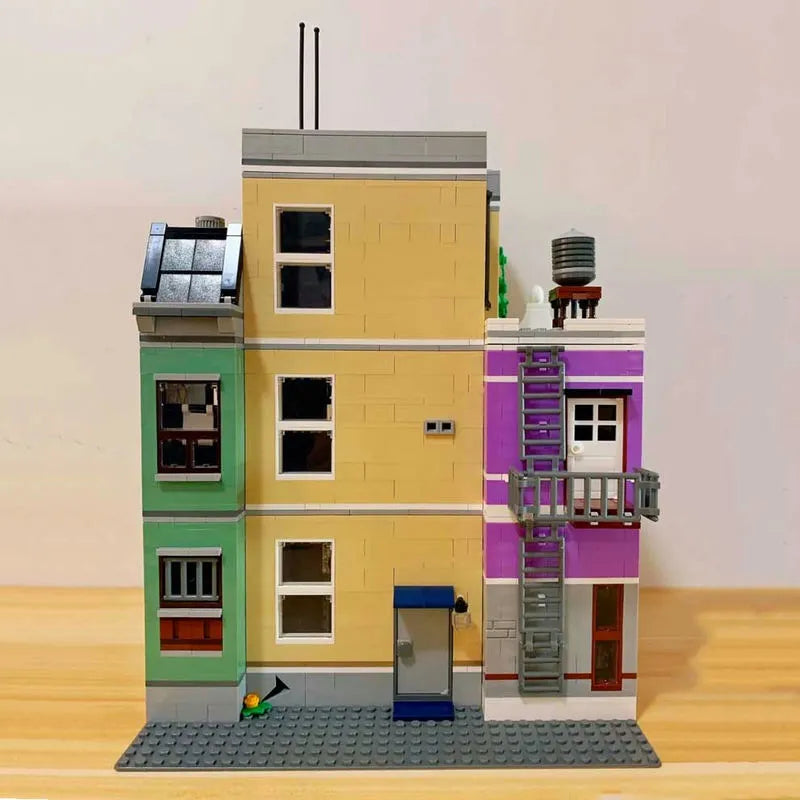 Building Blocks Block Creator Expert MOC Police Station Bricks Toys EU - 9