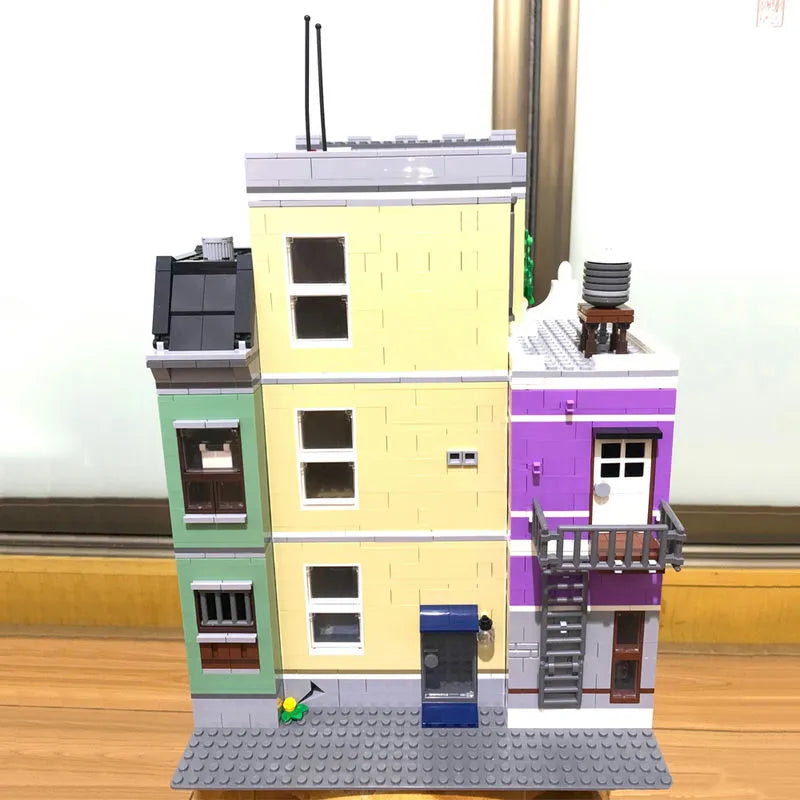 Building Blocks Block Creator Expert MOC Police Station Bricks Toys EU - 15