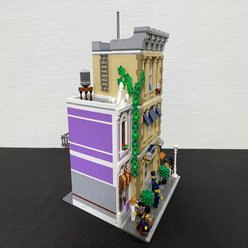 Building Blocks Block Creator Expert MOC Police Station Bricks Toys EU - 5