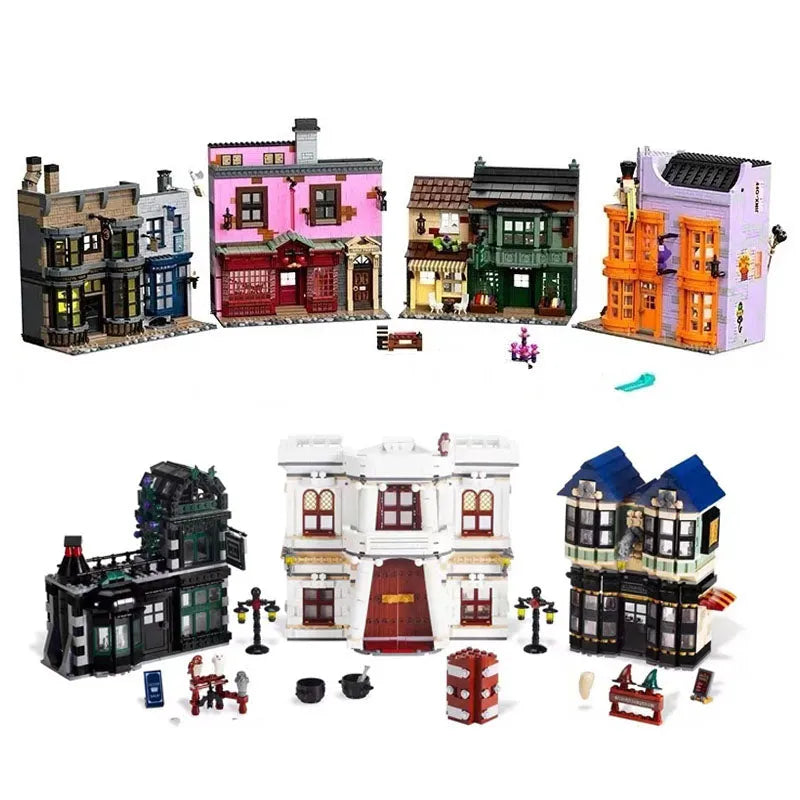Building Blocks Building Block Harry Potter MOC Diagon Alley Bricks Toy 16012 Construction Set Toys - 2