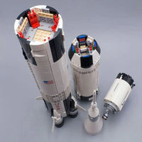 Thumbnail for Building Blocks Building Block MOC Idea USA Apollo Saturn V Space Rocket Construction Set Toys - 18