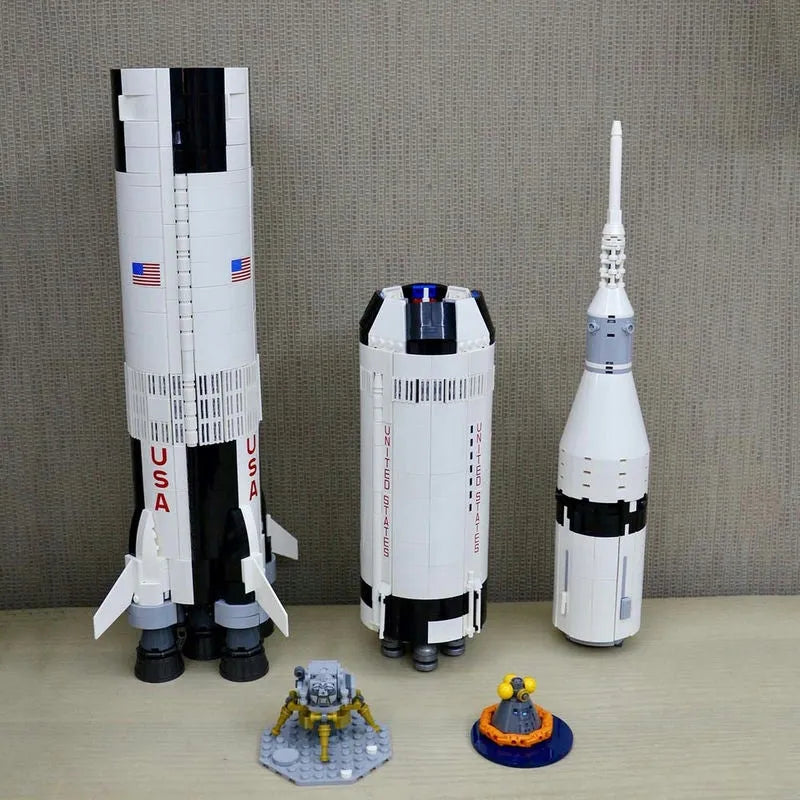 Building Blocks Block MOC Idea USA Apollo Saturn V Space Rocket - 13