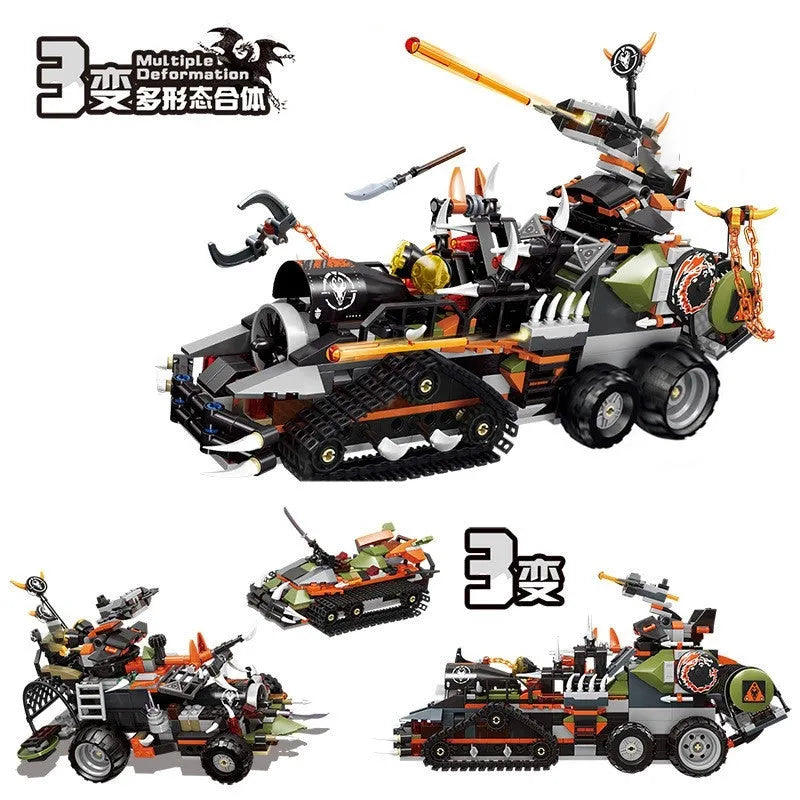 Building Blocks Block Ninjago MOC Dieselnaut Dragon Truck Bricks Toys - 7
