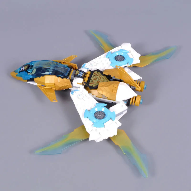 Building Blocks Block Ninjago MOC Golden Dragon Jet 60099 Bricks Toy - 4