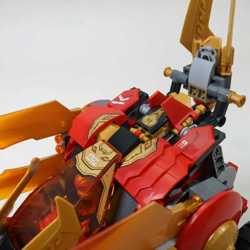 Building Blocks Building Block Ninjago MOC Golden Dragon Raider 60012 Bricks Toy - 4
