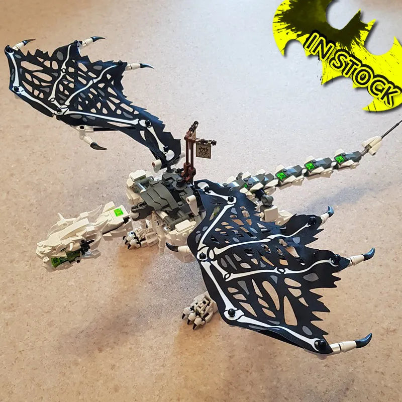 Building Blocks Block MOC Ninjago Skull Sorcerer Dragon Bricks Toy 7183 - 4