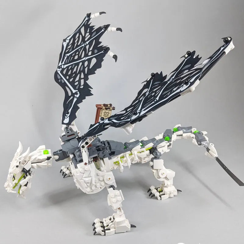 Building Blocks Block MOC Ninjago Skull Sorcerer Dragon Bricks Toy 7183 - 1