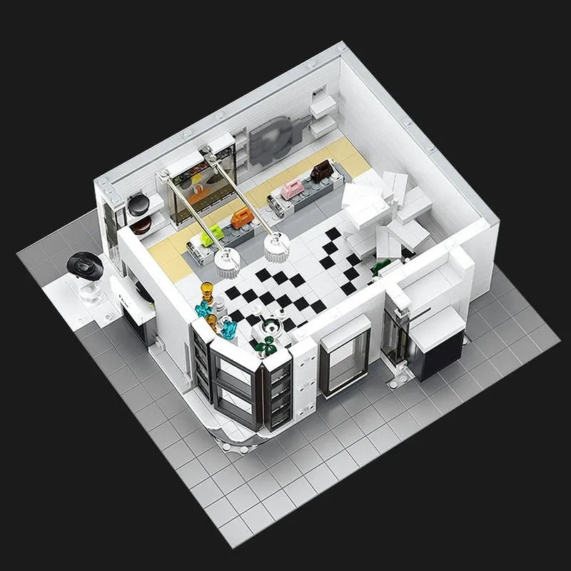 Building Blocks Building Blocks City Street MOC Flagship Luxury Store Bricks Toy Construction Set Toys - 8