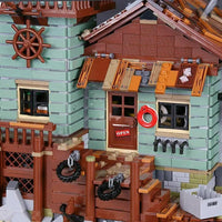 Thumbnail for Building Blocks Building Blocks City Street MOC Old Fishing Store Bricks Toys Construction Set Toys - 6