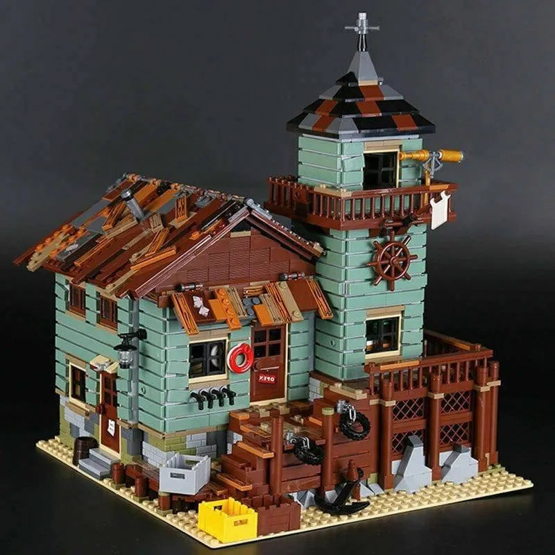 Building Blocks Building Blocks City Street MOC Old Fishing Store Bricks Toys Construction Set Toys - 1