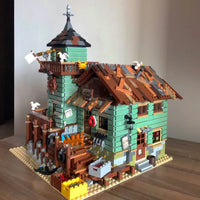 Thumbnail for Building Blocks Building Blocks City Street MOC Old Fishing Store Bricks Toys Construction Set Toys - 23