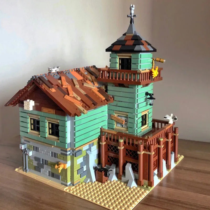 Building Blocks Building Blocks City Street MOC Old Fishing Store Bricks Toys Construction Set Toys - 22