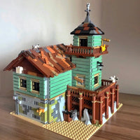 Thumbnail for Building Blocks Building Blocks City Street MOC Old Fishing Store Bricks Toys Construction Set Toys - 22