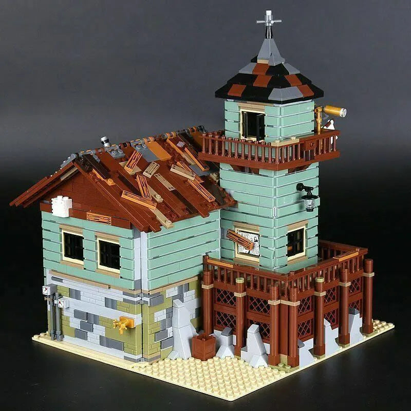 Building Blocks Building Blocks City Street MOC Old Fishing Store Bricks Toys Construction Set Toys - 5